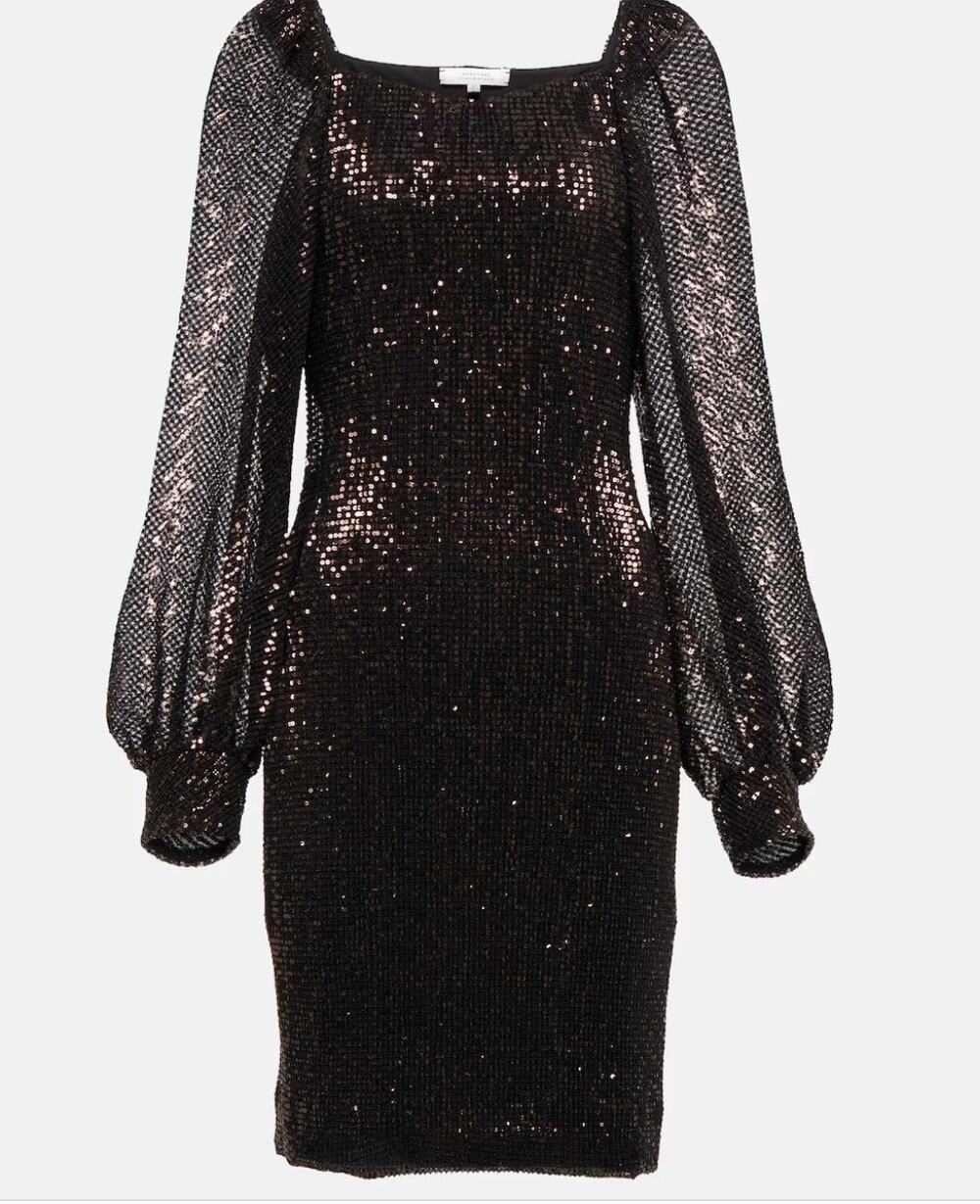Dorothee Schumacher Sparkling Moment Dress 8 10 Black Glam Cocktail Old Money